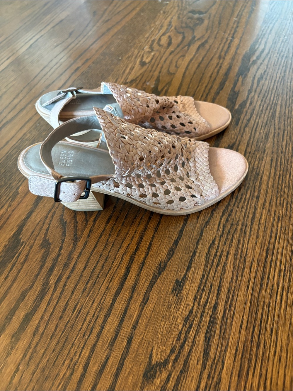 Eileen Fisher Blush Woven Slingback Mule